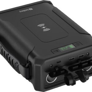Sandberg Active Survivor 8in1 - Powerbank + AC-Netzteil + Kfz-Netzteil 32700 - 96000 mAh - 307,2 Wh - 180 Watt - 5 A - PD, QC - 4 Ausgabeanschlussstellen (2 x USB, 24 pin USB-C, DC5521) (420-78)
