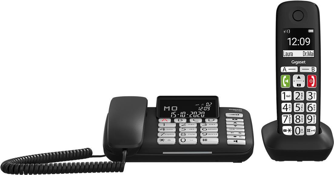 Gigaset DL780 Plus Analoges/DECT-Telefon Anrufer-Identifikation Schwarz (S30350-H220-R101)