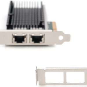 Digitus 10Gbps Dual Port Ethernet Server Adapter - Eingebaut - Kabelgebunden - PCI Express - Ethernet - 10000 Mbit/s - Grün - Silber (DN-10163)
