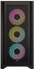 CORSAIR iCUE 4000D RGB Airflow - Mid tower - E-ATX - Seitenteil mit Fenster (gehärtetes Glas) - keine Spannungsversorgung (ATX) - Schwarz - USB/Audio (CC-9011240-WW)