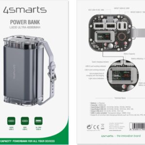 4smarts 540100 Powerbank Lithium Polymer (LiPo) 40000 mAh Grau (540100)