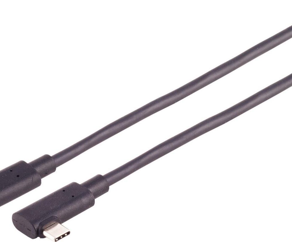 S/CONN maximum connectivity USB Anschlusskabel, Optisches USB-C Kabel, 3.2, 10Gbps, PD, 90°, 5,0m (30-42055)