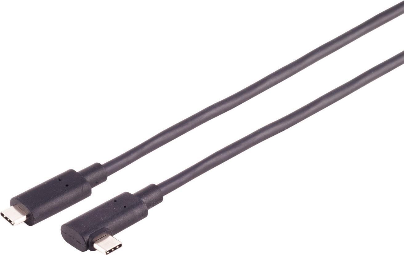 S/CONN maximum connectivity USB Anschlusskabel, Optisches USB-C Kabel, 3.2, 10Gbps, PD, 90°, 5,0m (30-42055)