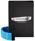 CableMod C-Series PRO ModMesh RM Black Label, RMi & RMx - Stromkabelkit - Hellblau (CM-PCSR-16P3KIT-NKLB-R)