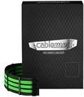 CableMod C-Series PRO ModMesh RM Black Label, RMi & RMx - Stromkabelkit - Schwarz, Hellgrün (CM-PCSR-16P3KIT-NKKLG-R)