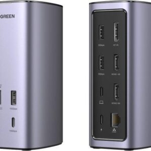 Ugreen USB-C Multifunctional Docking Station 12-in-1 - Silber - Lenovo Yoga Book - Dell XPS 13 9305 - MacBook Pro /Air - HP Spectre x360 13 - Dell XPS 15 BOOK - 9,91 mm - 9,91 mm - 9,91 mm - 10,007 g (90325)