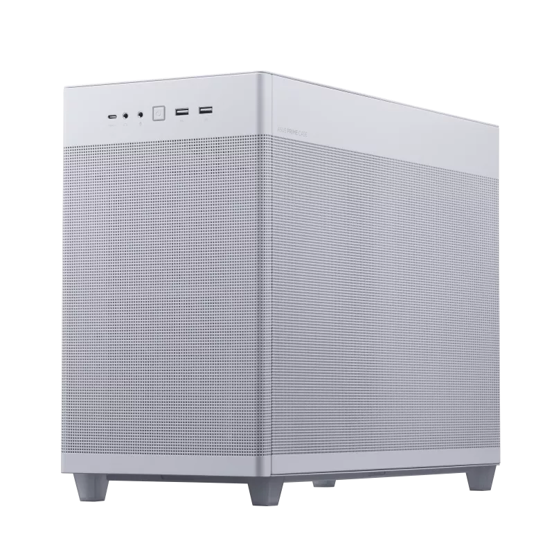 ASUS AP201 PRIME CASE TG WHITE - Mini Tower - PC - Weiß - micro ATX - Mini-ITX - 17 cm - 33,8 cm (90DC00G3-B39010)
