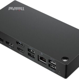 Lenovo ThinkPad Universal USB-C Smart Dock Kabelgebunden USB 3.2 Gen 1 (3.1 Gen 1) Type-A + Type-C Schwarz (40B20135IT)