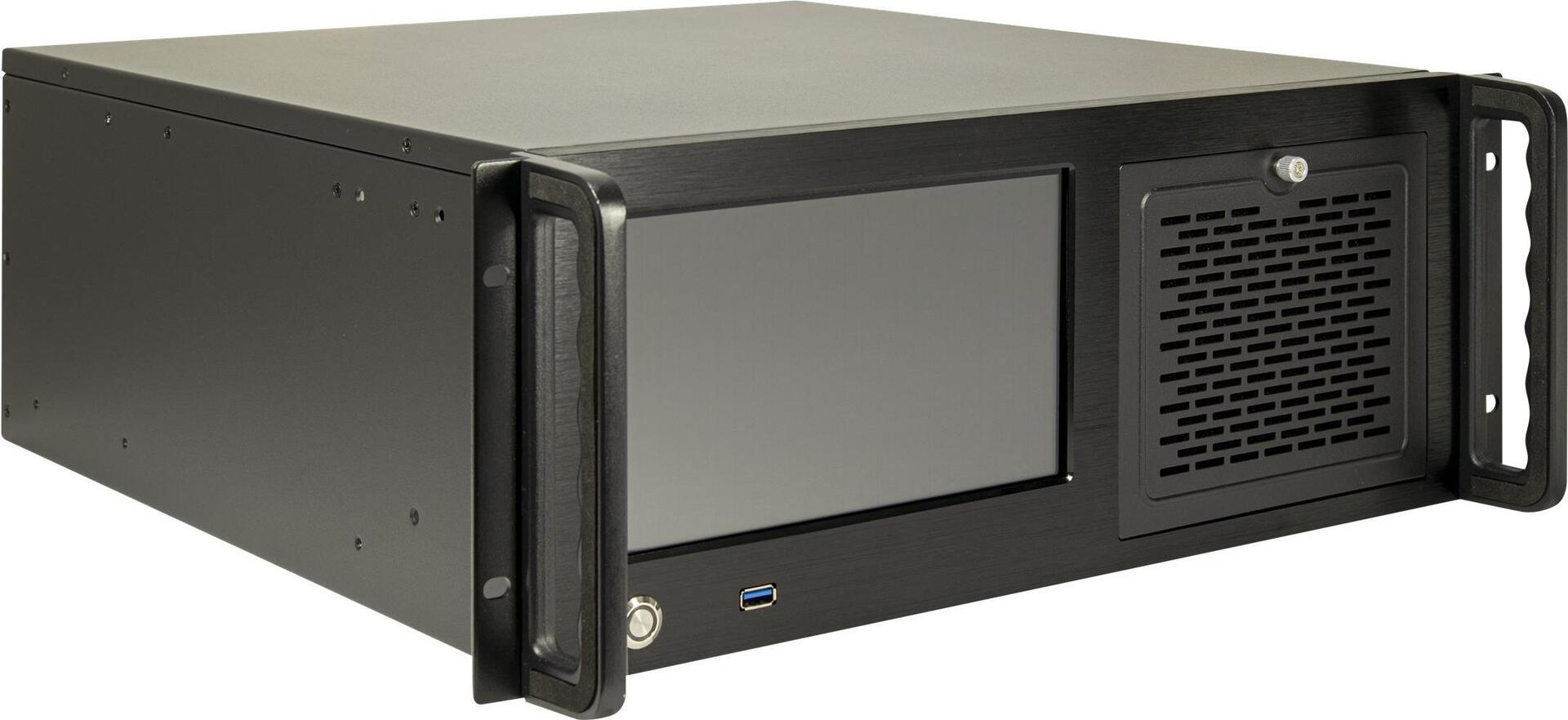 Inter-Tech 4U-4460 TFT - Rack - Server - Schwarz - ATX - EATX - micro ATX - Mini-ITX - 4U - 12,5 cm (88887317)