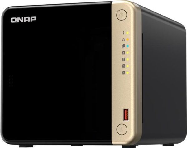 QNAP TS-464 - NAS-Server - 4 Schächte - 32TB - SATA 6Gb/s - HDD 8TB x 4 - RAID RAID 0, 1, 5, 6, 10, JBOD - RAM 8GB - 2,5 Gigabit Ethernet - iSCSI Support (TS-464-8G+4XST8000VN004)