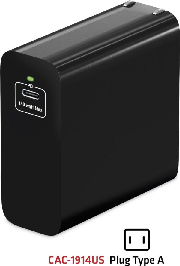Club 3D - Netzteil - GaN-Technologie - 140 Watt - 5 A - Power Delivery 3.1 (24 pin USB-C) - auf Kabel: USB-C