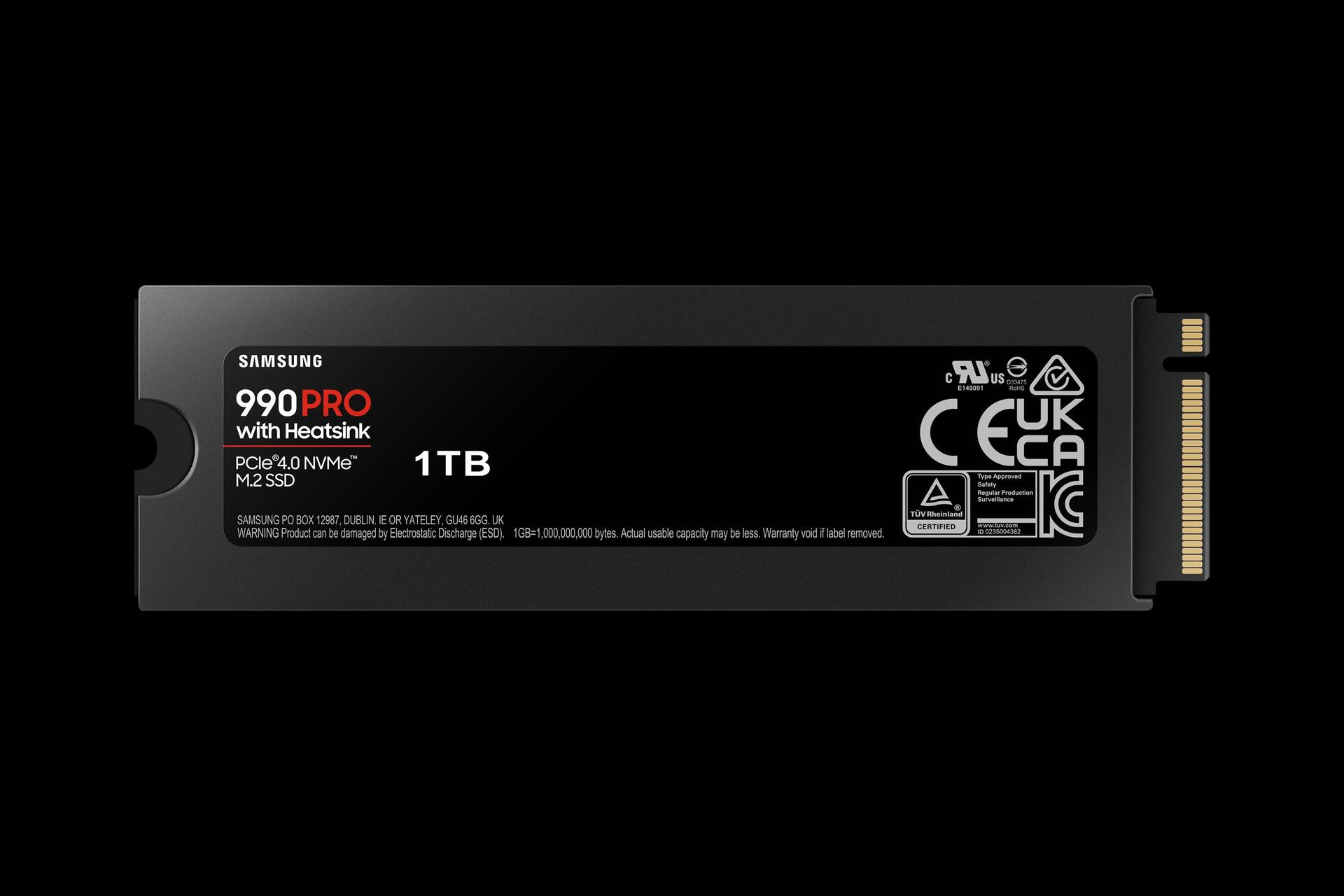 Samsung 990 PRO MZ-V9P2T0CW - SSD - verschlüsselt - 2 TB - intern - M.2 2280 - PCIe 4.0 x4 (NVMe) - 256-Bit-AES - TCG Opal Encryption 2.0 - integrierter Kühlkörper - für Sony PlayStation 5
