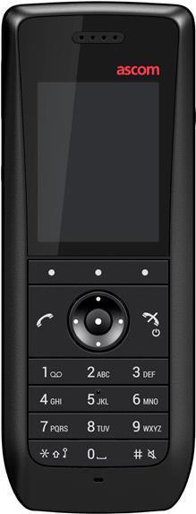 ASCOM d63 Protector Lite - DECT-Handset (2.0” LED-Display § Breitbandaudio § IP44 § ohne Bluetooth) - in schwarz (DH7-ADBA)