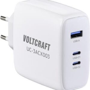 VOLTCRAFT GaN VC-13079915 USB-Ladegerät Innenbereich Ausgangsstrom (max.) 5 A 3 x USB-C®, USB-A USB Power Delivery (USB-PD) (VC-13079915)