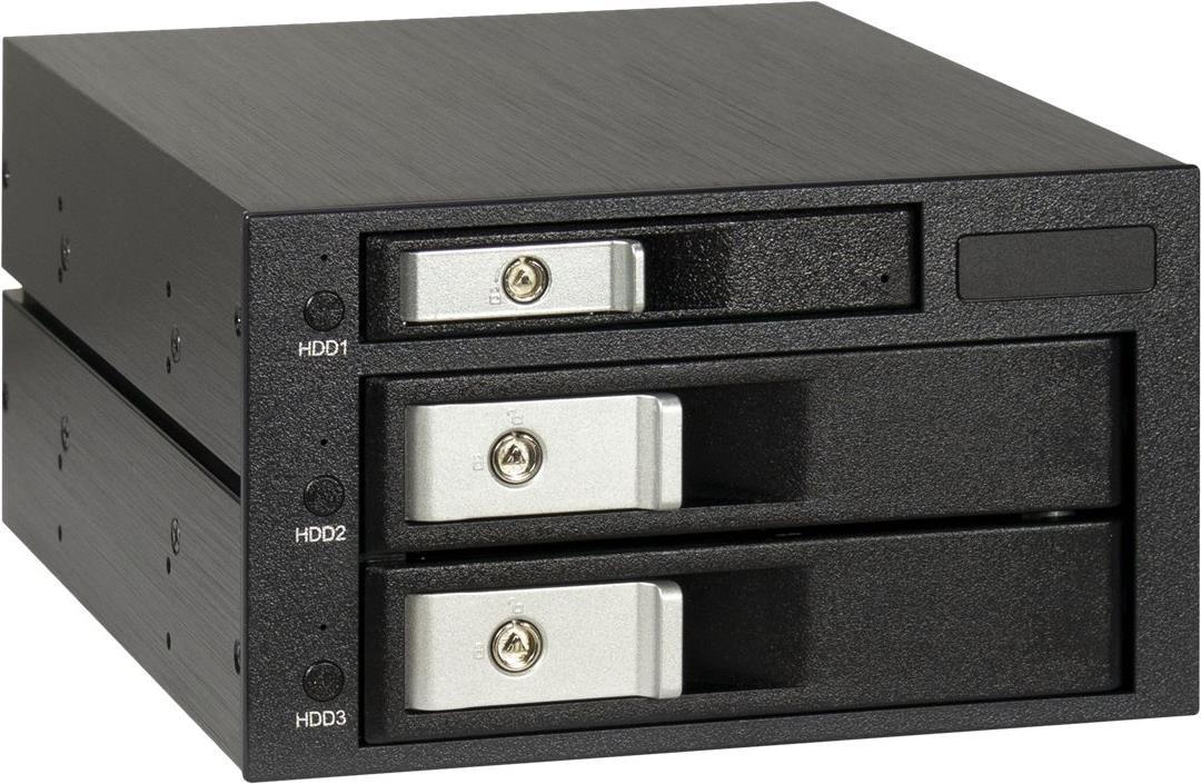 INTER-TECH HDD-Wechselrahmen ST-3525 fuer 1x 6,35cm 2.5" und 2x 8,89cm 3.5" (88887365)