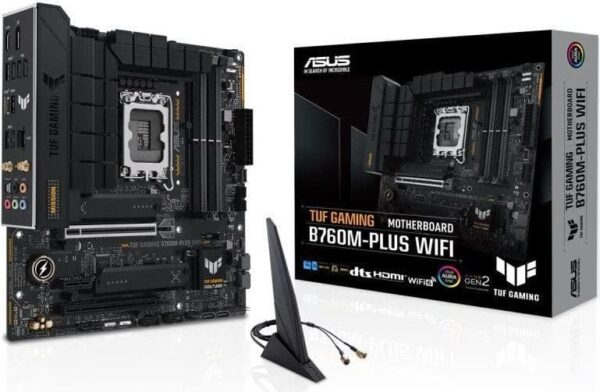 ASUS TUF Gaming B760M-Plus WIFI - Intel - LGA 1700 - Intel® Celeron® - Intel® Core™ i3 - Intel® Core™ i5 - Intel® Core™ i7 - Intel® Core™ i9 - LGA 1700 - DDR4-SDRAM - 128 GB (90MB1ET0-M0EAY0)
