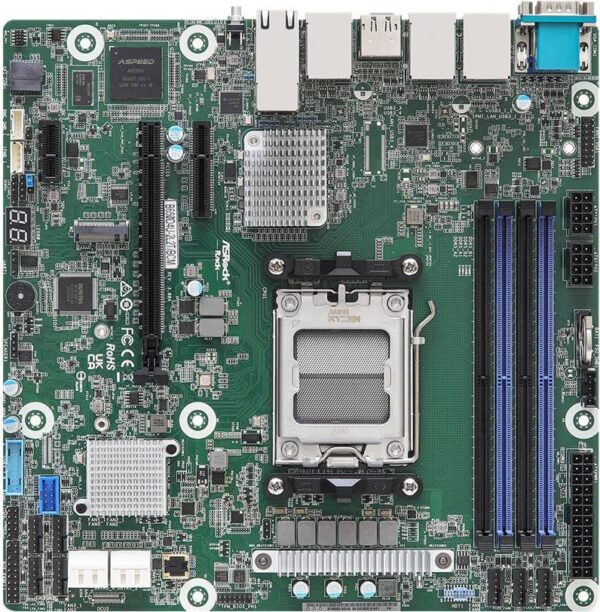 ASRock Rack B650D4U-2L2T/BCM - Motherboard - micro ATX - Socket AM5 - AMD B650E Chipsatz - USB 3,2 Gen 1 - 2 x 10 Gigabit LAN, Gigabit LAN - Onboard-Grafik (B650D4U-2L2T/BCM)
