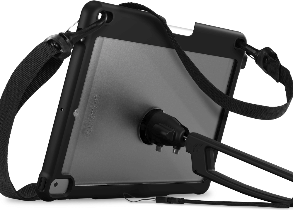 STM DUX GRIP. Etui-Typ: Cover, Markenkompatibilität: Apple, Kompatibilität: IPad 7th/ 8th/ 9th Gen, Maximale Bildschirmgröße: 25,9 cm (10.2" ). Gewicht: 380 g (STM-222-315JU-01)