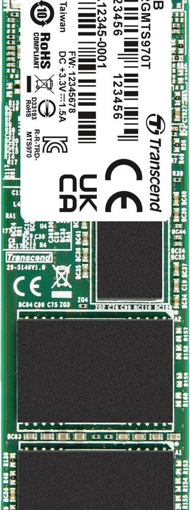 Transcend MTS970T - SSD - 512 GB - intern - M.2 2280 - SATA 6Gb/s