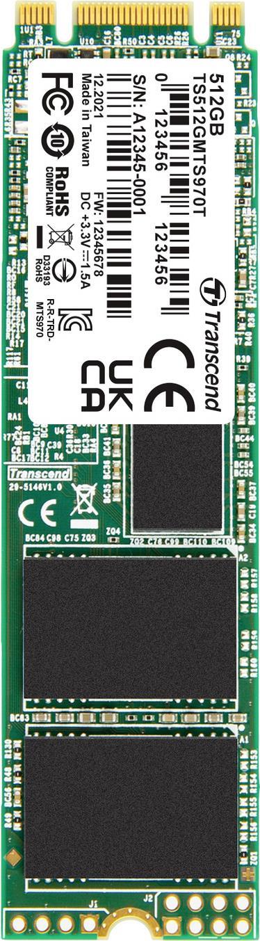 Transcend MTS970T - SSD - 512 GB - intern - M.2 2280 - SATA 6Gb/s