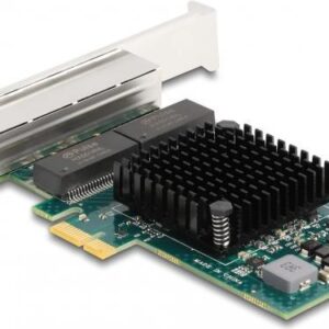 DeLOCK PCI Express x1 Karte zu 4 x RJ45 Gigabit LAN BCM - PCIe - RJ-45 - PCIe 2.0 - Grau - PC - Aktivität - Link (88207)