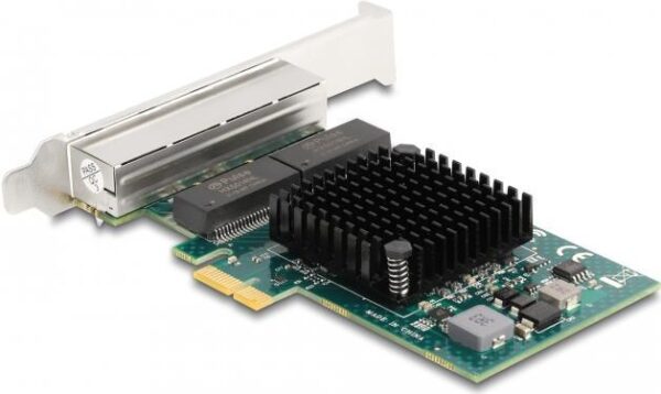 DeLOCK PCI Express x1 Karte zu 4 x RJ45 Gigabit LAN BCM - PCIe - RJ-45 - PCIe 2.0 - Grau - PC - Aktivität - Link (88207)