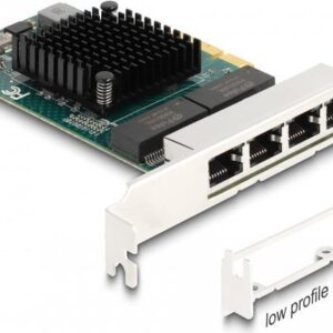 DeLOCK PCI Express x4 Karte zu 4 x RJ45 Gigabit LAN BCM - PCIe - RJ-45 - PCIe 2.0 - Grau - PC - Aktivität - Link (88208)