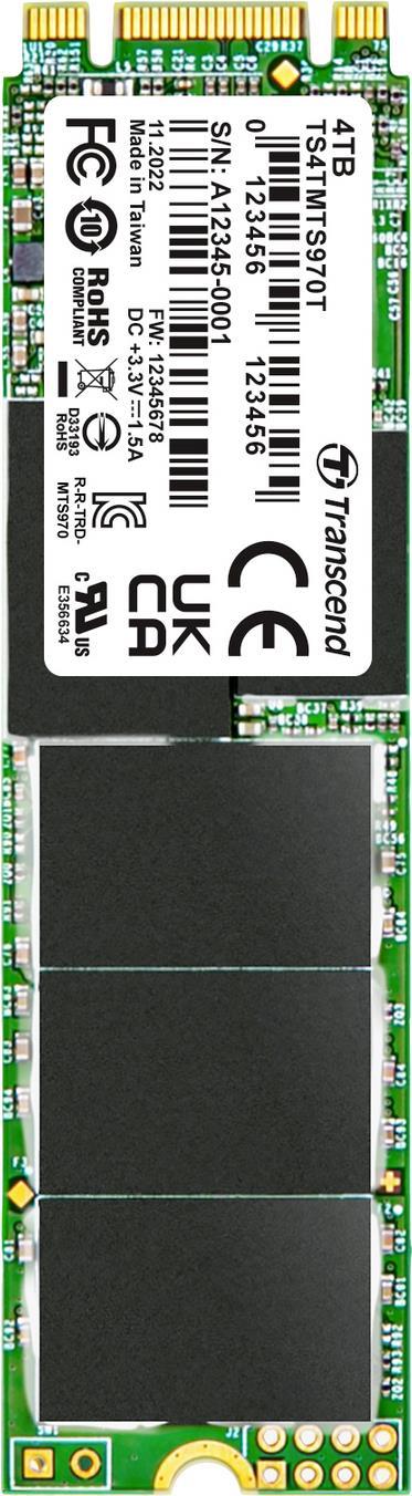 Transcend MTS970T 4 TB Interne M.2 SATA SSD 2280 III Retail TS4TMTS970T (TS4TMTS970T)
