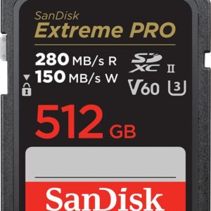SanDisk Extreme Pro - Flash-Speicherkarte - 512GB - Video Class V60 / UHS-II U3 / Class10 - SDXC UHS-II (SDSDXEP-512G-GN4IN)