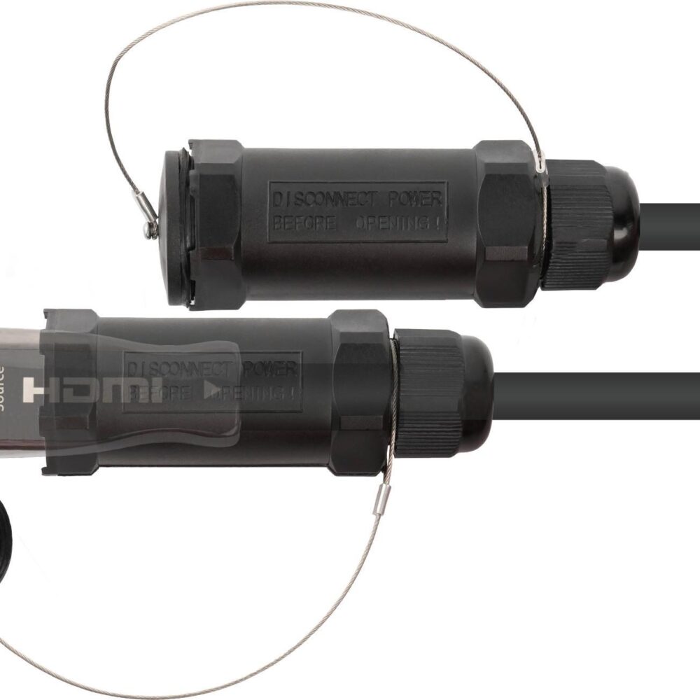 AOC Hybrid High-Speed HDMI 2.0b, stahlarmiert, 4K @60Hz, 18 GBit/s, schwarz, 20m, PYTHON Series (AOC-HP2020)
