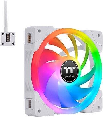Thermaltake SWAFAN EX12 RGB - Premium Edition - Gehäuselüfter - 120 mm - weiß (Packung mit 3) (CL-F161-PL12SW-A)