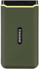 Transcend ESD380C - SSD - 500GB - extern (tragbar) - USB 3,2 Gen 2x2 (USB-C Steckverbinder) - Military Green (TS500GESD380C)