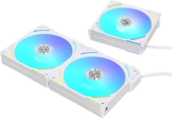 Lian Li UNI FAN AL V2 - Gehäuselüfter - 120 mm - weiß (Packung mit 3) (UF-AL120V2-3W)