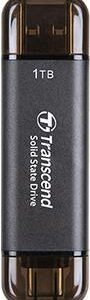 Transcend ESD310C - SSD - 1TB - extern (tragbar) - USB 3,2 Gen 2x1 (USB-C Steckverbinder) - Schwarz (TS1TESD310C)