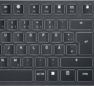 CHERRY KW X ULP - Tastatur - hintergrundbeleuchtet - kabellos - 2,4 GHz, Bluetooth 5,2, corded - QWERTZ - Deutsch - Tastenschalter: CHERRY MX Ultra Low Profile - Schwarz - plastikfreie Verpackung (G8U-27000LTBDE-2)