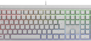 CHERRY MX 2,0S - Tastatur - Hintergrundbeleuchtung - USB - QWERTZ - Deutsch - Tastenschalter: CHERRY MX Brown - weiß (G80-3821LXADE-0)