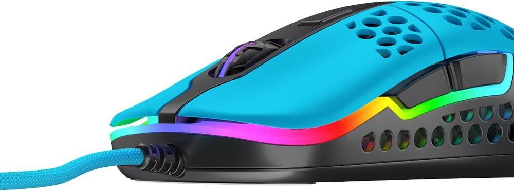 Xtrfy M42. Formfaktor: Beidhändig. Bewegungerfassungs Technologie: Optisch, Geräteschnittstelle: USB Typ-A, Bewegung Auflösung: 16000 DPI, Tastentyp: Gedrückte Tasten, Scroll Typ: Rad, Beschleunigung (Max.): 50 G. Farben der Beleuchtung: Multi. Energiequelle: Kabel. Produktfarbe: Blau (M42-RGB-BLUE)