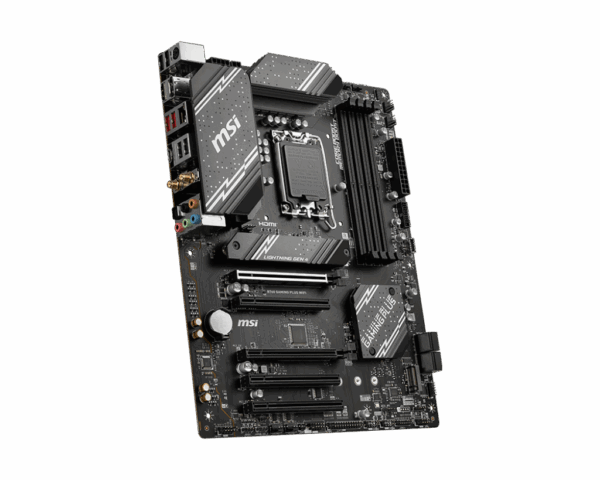 MSI B760 GAMING PLUS WIFI - Motherboard - ATX - LGA1700-Sockel - B760 Chipsatz - USB 3,2 Gen 1, USB 3,2 Gen 2, USB-C 3,2 Gen2 - 2,5 Gigabit LAN, Bluetooth, Wi-Fi - Onboard-Grafik (CPU erforderlich) - HD Audio (8-Kanal) (7D98-007R)