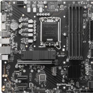 MSI PRO B760M-P - Motherboard - micro ATX - LGA1700-Sockel - B760 Chipsatz - USB 3,2 Gen 1, USB-C 3,2 Gen2 - Gigabit LAN - Onboard-Grafik (CPU erforderlich) - HD Audio (8-Kanal) (7E02-009R)