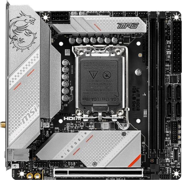 MSI MPG B650I EDGE WIFI - Motherboard - Mini-ITX - LGA1700-Sockel - B760 Chipsatz - USB 3,2 Gen 1, USB 3,2 Gen 2, USB-C 3,2 Gen2 - 2,5 Gigabit LAN, Bluetooth, Wi-Fi - Onboard-Grafik (CPU erforderlich) - HD Audio (8-Kanal) (7D40-005R)