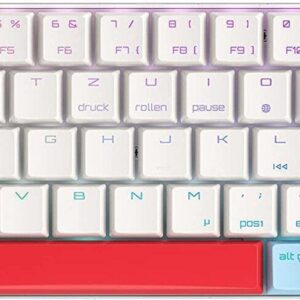 CHERRY MX MX-LP 2,1 - Tastatur - kompakt - Hintergrundbeleuchtung - kabellos - USB, 2,4 GHz, Bluetooth 5,2 - QWERTZ - Deutsch - Tastenschalter: CHERRY MX Low Profile RGB Speed - weiß (G80-3860LVADE-0)