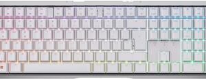 CHERRY 3,0S - Tastatur - Hintergrundbeleuchtung - kabellos - 2,4 GHz, Bluetooth 5,2 - QWERTZ - Deutsch - Tastenschalter: CHERRY MX Red - weiß (G80-3872LYADE-0)