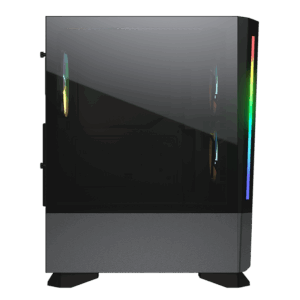 Cougar Case MX430 Air RGB Schwarz - Midi Tower - PC - Schwarz - ATX - micro ATX - Mini-ITX - Gaming - HDD - Leistung (CGR-51C6B-AIR-RGB)