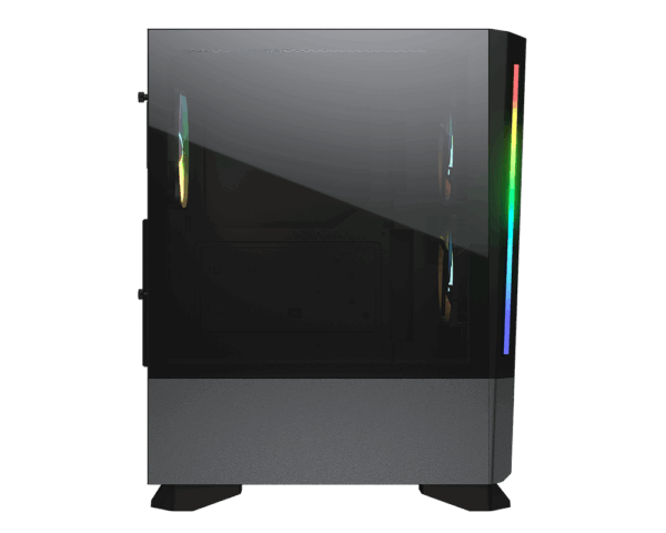 Cougar Case MX430 Air RGB Schwarz - Midi Tower - PC - Schwarz - ATX - micro ATX - Mini-ITX - Gaming - HDD - Leistung (CGR-51C6B-AIR-RGB)