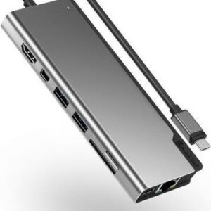 ALOGIC ULDPLSV2-SGR Notebook-Dockingstation & Portreplikator Kabelgebunden USB 3.2 Gen 1 (3.1 Gen 1) Type-C Schwarz - Grau (ULDPLSV2-SGR)