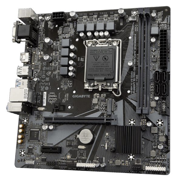 Gigabyte H610M H V2 DDR4 - 1,0 - Motherboard - micro ATX - LGA1700-Sockel - H610 Chipsatz - USB 3,2 Gen 1 - Gigabit LAN - Onboard-Grafik (CPU erforderlich) - HD Audio (8-Kanal) (H610M H V2 DDR4)