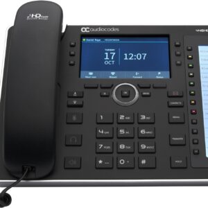 AudioCodes 445HD - VoIP-Telefon - dreiweg Anruffunktion - SIP, SDP, SIP over TLS, SIP over TCP, SIP over UDP - 6 Leitungen - Schwarz (IP445HDEG-BW)