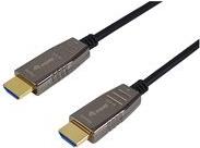 equip - Ultra High Speed - HDMI-Kabel mit Ethernet - HDMI männlich zu HDMI männlich - 30,0m - Schwarz - Active Optical Cable (AOC), Support von 8K 60 Hz (119453)