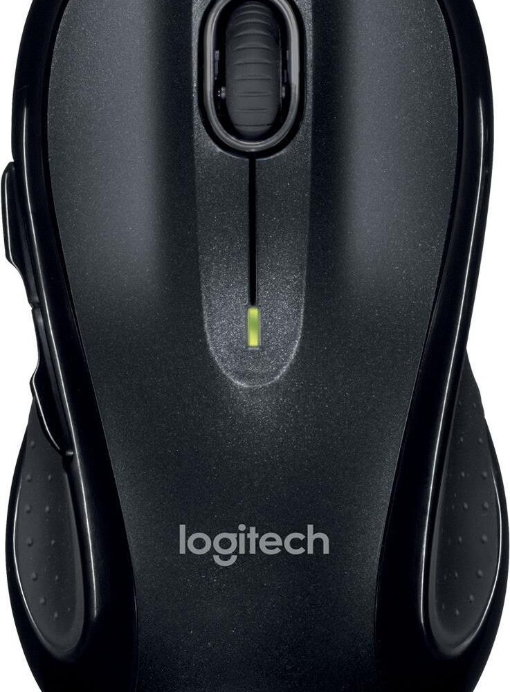 Logitech M510 - Maus - Für Rechtshänder - Laser - 5 Tasten - kabellos - 2,4 GHz - kabelloser Empfänger (USB) - Schwarz (910-001825)