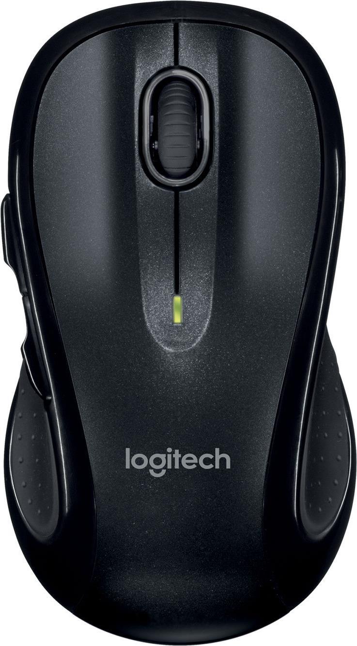 Logitech M510 - Maus - Für Rechtshänder - Laser - 5 Tasten - kabellos - 2,4 GHz - kabelloser Empfänger (USB) - Schwarz (910-001825)